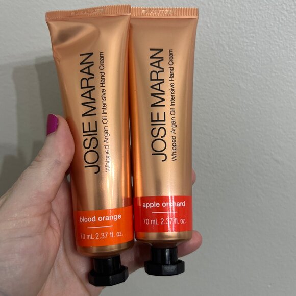 Josie Maran Whipped Argan Oil Intensive Hand Cream Duo Apple & Orange - Picture 1 of 5